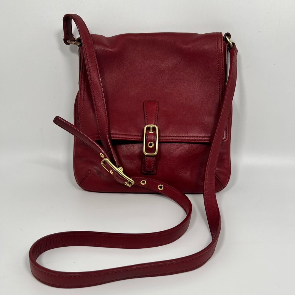 Coach Vintage Red/Oxblood Leather Cross Body Bag